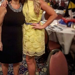 Yellow Lace Sleeveless Dress